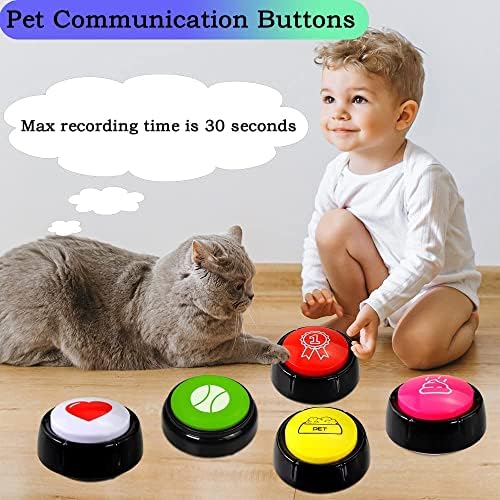 Butonul de vorbire Heross 6 Culori Butoane pentru câini pentru comunicare pentru câini Buzzer Buzzer Butoane de antrenament